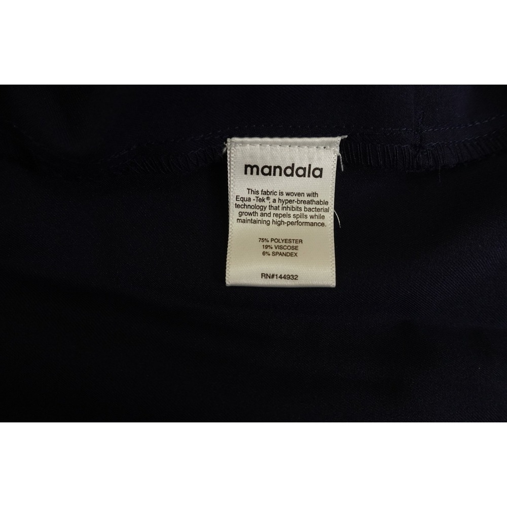 Mandala Womens Size 5XL Navy Blue Mandarin Short Dolman Sleeve Scrub Top NWT - Picture 6 of 11